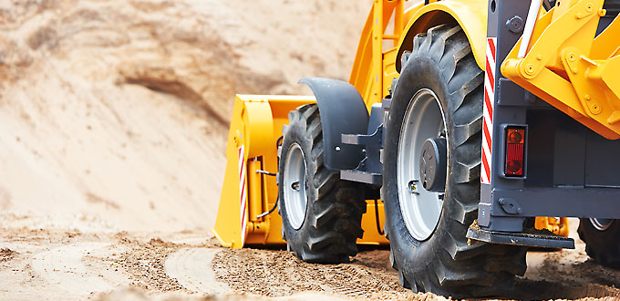 Radlader mit Hubgerüst